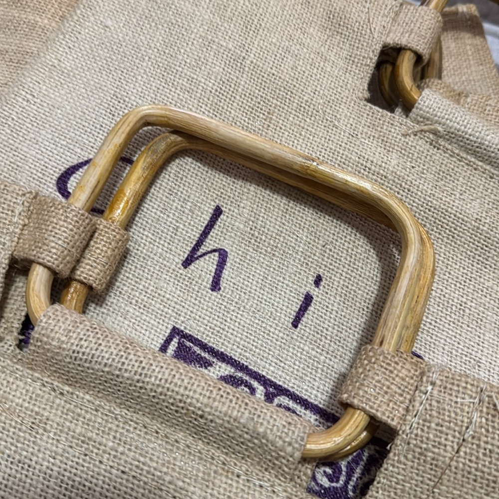 Unused “Chicago” Merchandise Marr Bamboo Handle Totes-Woven Fiber-Discoloration - Picture 4 of 16